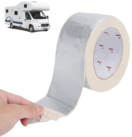 XRVRILE butylband 5 cm x 5 m, tätningstejp, vattentät, butyltejp med butyltejp för tak, fönster, rör, husbil, vattentät tejp för tätning och reparation