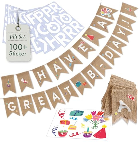Guirnalda de banderines de tela con 76 letras, guirnalda versátil de tela para cumpleaños, bienvenida a casa, Just Married, decoración personalizada para fiestas al aire libre, resistente a la