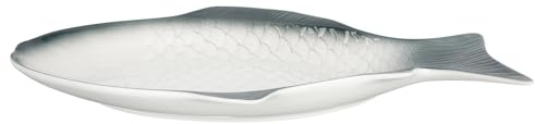 ULTECHNOVO Plato de Pescado para Cocina al Vapor en Cerámica, Bandeja Grande Verde Oscuro de 15 Pulgadas para Restaurante y Uso Doméstico