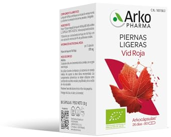 ARKOPHARMA Arkocápsulas Vid Roja Bio, Pack 80 Cápsulas, Formato Ahorro