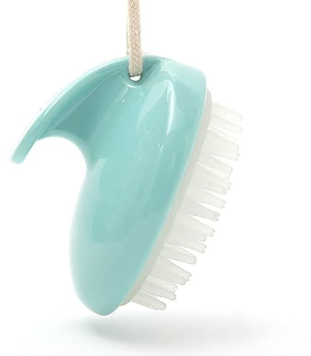 AMUSLESUR Massaggiatore per Capelluto Spazzola per Shampoo in Silicone e Pe, Massaggio e Pulizia del Capelluto, per Adulti Durante Lavaggio dei Chioma