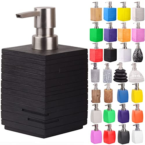 Seifenspender | viele schöne Seifenspender zur Auswahl | Elegantes, stylisches Design | Blickfang für jedes Badezimmer (Calero Black)