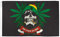 AZ FLAG - Flagge Pirat Rasta - 150x90 cm - Piraten Totenkopf Fahne 100% Polyester mit Messing-Ösen - 110g