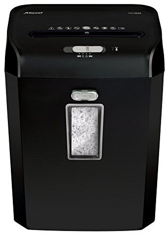 Rexel Promax REX623 Aktenvernichter für persönliche/geschäftliche Zwecke, Partikelschnitt, Manueller Einzug, 23L Abfallbehälter, 6 Blatt Kapazität,, Schwarz, 2101340A