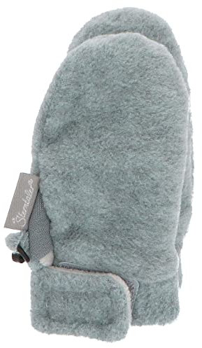 Sterntaler Fäustling ohne Daumen, gefüttert mit Microfleece, mit Klettverschluss - unisex Accessoires für Babys & Kleinkinder - warm und bequem - silber melange, Gr. 0