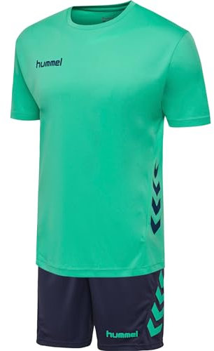hummel Mixte - Jeune Ensemble Junior Duo Combinaison de piste, Vert/bleu marine, 14 ans EU
