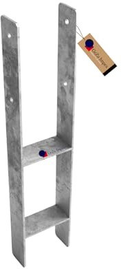 GEZU IMPEX Post Anchor H 71 x 400 mm Anclaje Galvanizado en Caliente Soporte para Ancla Base Elevada