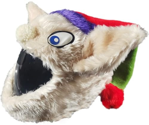 FunnyRiders Motorradhelm Überzug Plüsch Helmüberzug Motorrad - Lustig Motorrad Helm Überzug - Helmüberzug Motorradhelm - Hochwertiger Stoff-Cover Helm Deko