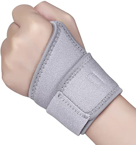 Yasdyri Handgelenkbandage Elastische Verstellbare Handgelenkstütze für Männer und Frauen karpaltunnel handgelenkstütze für Gelenkschmerzen, Arthritis, Sehnenentzündung, Übung (Grau Links)