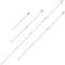 TIESOME Extensores de collar, cadena extensora de acero inoxidable, extensores de cadena para collares, 4 piezas, longitud: 2 pulgadas, 4 pulgadas, 6 pulgadas, 8 pulgadas (color acero)