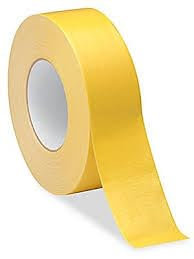 SARIMON Duct Tape Waterproof Gaffer Tape Super Sticky Gaffa Strong Tape Heavy Duty Adhesive Cloth Tape Adhesive Cloth Repair Duct Tape 48MMx10M (SINGLE ROLL) (Yellow, 48MMx10MM)