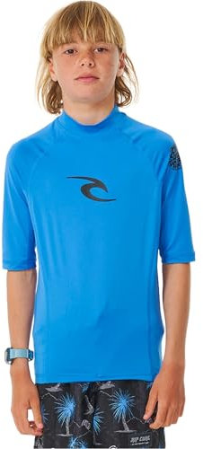 Rip Curl 2024 Jungen Brand Wave Short Sleeve Lycra Vest 121BRV - Blue Gum