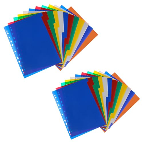 24-Teiliges Trennblätter für Ordner A4 Trennregister Register Dividers