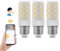 Lampadina LED Smart E27, compatibile con Alexa/Google Home, AC 230 V, dimmerabile, 2700 K-6500 K, luminosità regolabile 1%-100%, 6,3-7 W, 670 lm-800 lm, Smart Home LED pannocchie (confezione da 3)