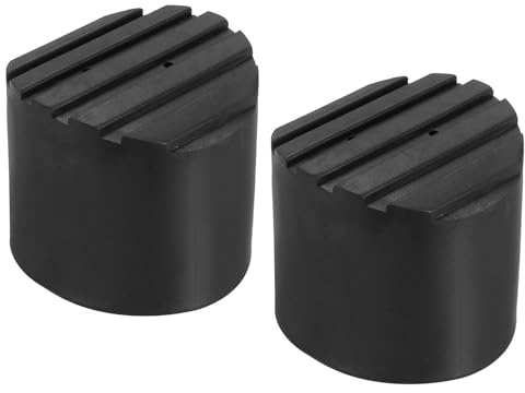 PATIKIL Escalera Antideslizante Pies 3,4/85mm, 2uds Goma Redondo Pie Protector Estera Cojín Reemplazo para Telescópica Plegable Extensión Escalera Protección, Negro