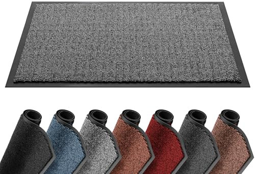 Lexell Door Mats Indoor Highly Absorbent Dirt Trapper - Heavy Duty Non Slip Rubber Back Washable Door Mat for Entrance, Kitchen, Outdoor Floor Mat