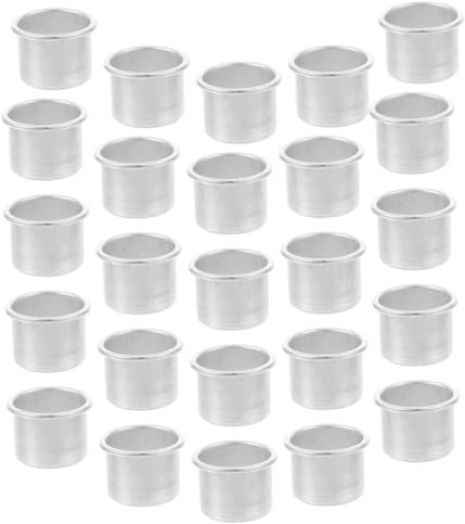 FUNOMOCYA 25 st Aluminium Ljushållare för Kronljus Värmeljus för Hemmafest Bröllop Dekorationer Romantisk Vackra Bordställningar