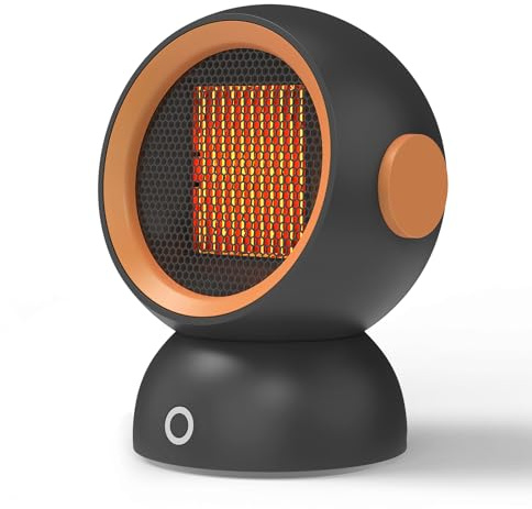 Electric Space Heater Portable 1200w PTC Ceramic Heater - Low Energy Silent - Features Anti-Tip Power Cut-Off And Overheating Protection