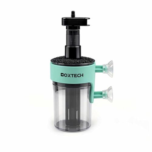 BoxtechFiltro Nano-Interno para Acuario, Filtro Silencioso para Acuario con Medios Filtrantes, Filtro de Esponja Compacto para Camarones, Betta y Tanque de Cría