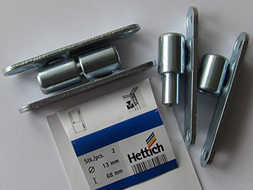 Hettich Renovierbänder zum Aufschrauben, 70 x ø 13 mm, max. 30 kg, Stahl verzinkt, 2 Stück, 89198