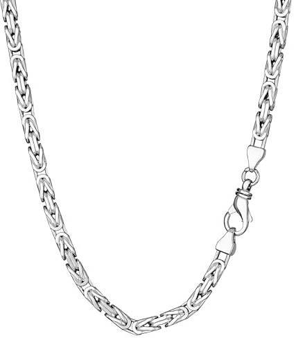 NKlaus cadena de rey 5,7mm cadena de plata de ley 925 pulsera de rey sólido hombres 22cm 3469
