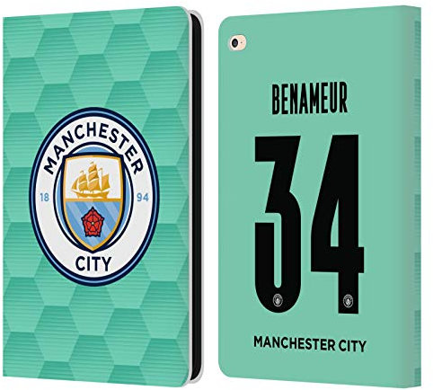 Head Case Designs Offiziell Zugelassen Man City FC Karima Benameur Taieb 2020/21 Frauen Away Kit Gruppe 2 Leder Brieftaschen Handyhülle Hülle Huelle kompatibel mit Apple iPad Air 2 (2014)