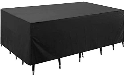 BFKJDS Housse de mobilier de jardin, Résistant à l'intempérie, Anti-UV, Robuste Tissu Oxford, Noir, Protection pour mobilier de jardin (Garden furniture protection), 120x60x60cm