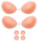 ANASH Sticky Bra, Stick on Bra for Women with 2 Nipple Covers, Women Silicone Strapless for Partywear,Weddings, Ideal for Off Shoulder (UK, Cup & Band, D, 2, Skin)