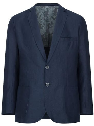 Walker and Hawkes - Herr - Banbridge kavaj i irländsk linne, Neues indigo, 52
