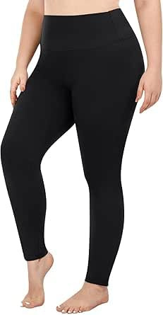 Trendcool Leggins Térmicos Mujer Talla Grande Mallas Térmicas Mujer Negras Talla Única. (FR/ES, Letras, Talla única, Grande, Regular, 1, x1Negro-Black)