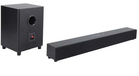 Jectse Barres de Son pour la Télévision avec Subwoofer, Télécommande Home Theatre Bar de Théâtre avec Bluetooth 5.0 sans Fil, Système de Son Surround pour Home Theatre TV (Prise UE)