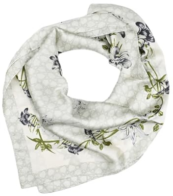 LUMBERJACK Sciarpa Donna 100% Seta Pura, Foulard Quadrato 70x70 cm, Fantasia Floreale Arabesca, Elegante Accessorio Moda con Scatola Regalo