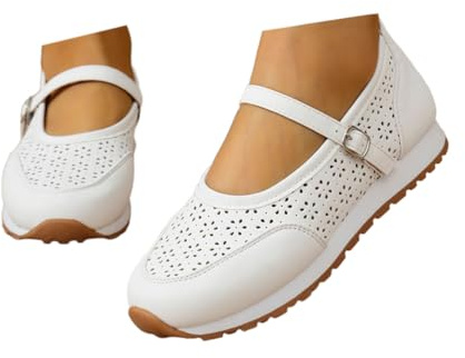Onsoyours Mocassini da Donna Scarpe Tradizionali Basse Ballerine Morbide e Confortevoli A Bianco 36 EU