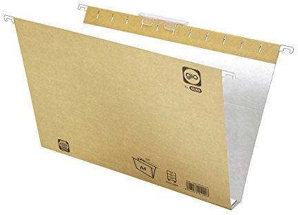 Ybarra 400021943 – Box von 25 Hängemappen, Kraftpapier, Vollsichtreiter, A4, bicolor, Stück: 1