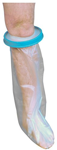 Aidapt Adult Reusable Waterproof Protector for Short Legs to Keep Casts, Bandages and Dressings on Legs, Feet, Ankles and Knees Dry When Showering and Bathing.