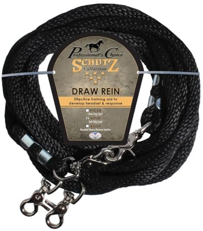 PROFESSIONAL'S CHOICE Reins Draw Poly Rope Black, Color: Black, Size: 16' (7PDR)