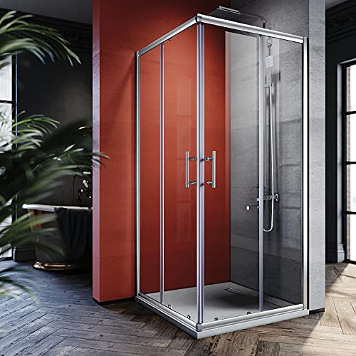 Cabina de ducha con puerta corredera cuadrada