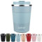 SUNTQ Reusable Coffee Cups Travel - Coffee Travel Mug with Leakproof Lid - Thermal Mug Insulated Cup - Stainless Steel Travel Cup with Rubber Grip - for Hot and Cold Drinks, 13oz/380ml Light Blue