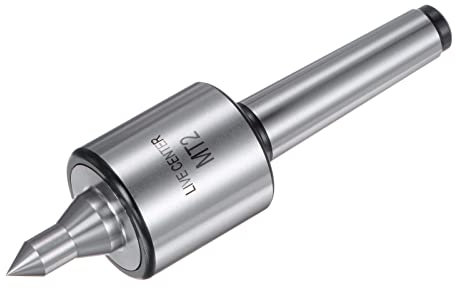 sourcing map MT2 Live Center, Morse Taper Precision Mid Duty Rotary Live Center Tool for CNC Lathe Metal High Speed Turning Revolving Milling