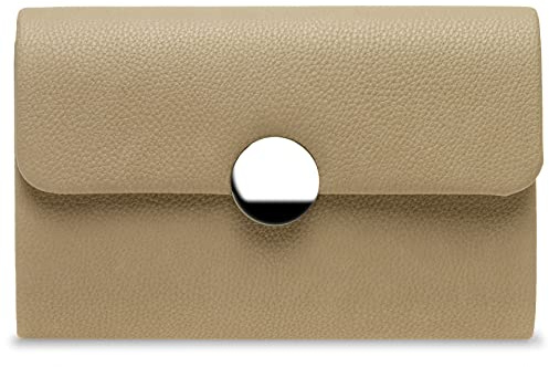 Caspar TA534 Damen Clutch Tasche Abendtasche, Farbe:taupe, Größe:One Size