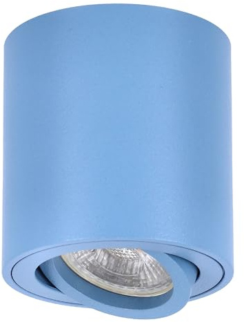 SMART LED Schwenkbar Spotleuchte 230V Deckenleuchte mit GU10 Fassung Deckenspot Deckenlampe Aufputz Aufbau-lampe aus Aluminium Downlight (blaue Farbe)