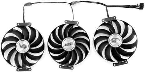 SISS Grafikkartenlüfter 95mm T129215SU / CF1010U12S / CF1010U12D für ASUS ROG Strix GeForce RTX 3080 Ti,RTX 3070/3070 Ti 3090 RX 6900 XT 6700 XT 6800 (Set, 3Stk. Pack)