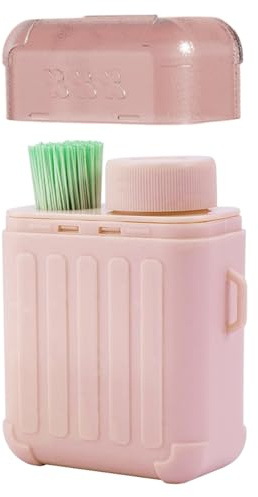 Ear Piercing Cleaner Kit, 240Pcs Disposable Floss with 15ml Rose Cleaning Solution for Women Men Hygiene Care(A)