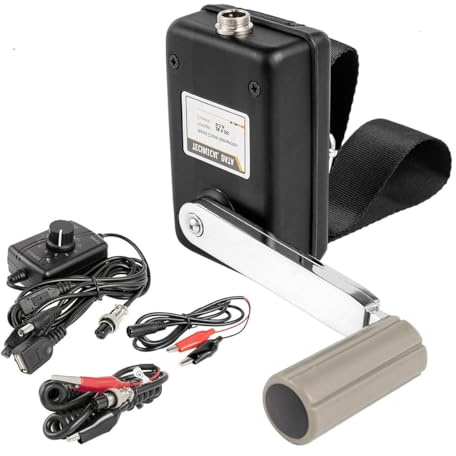 Manuell handvevsgenerator 30 W med USB-utgång – bärbar nödströmförsörjning för utomhustelefoner och elektroniska enheter, 0–28 V justerbar dynamo-laddare