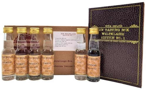 Gin Tasting Set | Geschenkset | Probierset: Weltklasse 6x0,02l - Edition No.1 - Vita Dulcis