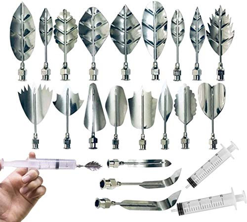Jelly Decorating Tools - 3D Gelatin Jelly Cake Art Tools Set with Syringe Pudding Pastry Nozzles Stainless Steel Needles Tips Baking Pastry