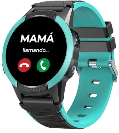 Save Family Slim 4G | Reloj Inteligente Niño con Localizador GPS, Llamada, Vídeo, Chat, Botón SOS, Cronómetro | SIM Incluida – Color Verde