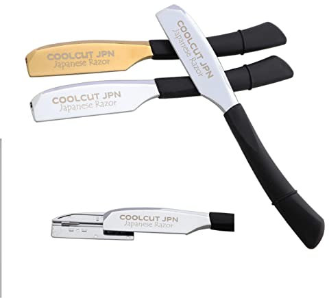 Sanguine Rasiermesser für Männer, japanischer gerader Rasierer, klassischer Manueller Rasierer, goldfarben – Klingen sind nicht im Lieferumfang enthalten