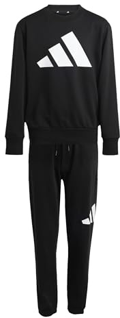 adidas Mixte enfant Essentials Fleece Jogger Track Suit, black/white, 15-16 Years