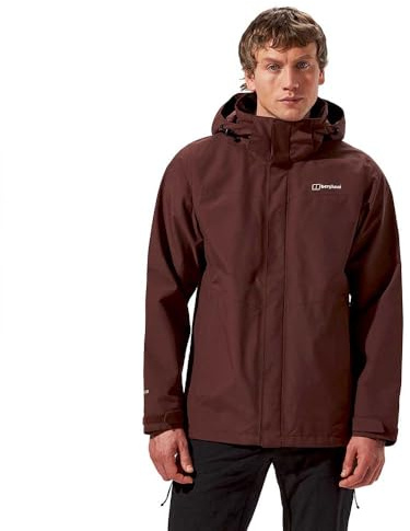 Berghaus Men's Hillwalker Interactive Gore-Tex Waterproof Shell Jacket | Breathable | Durable Waterproof Jacket, Cedar Brown, XS
